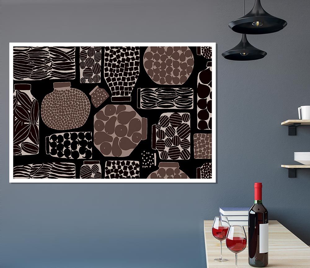 Expressionism Chocolate Print Poster Wall Art