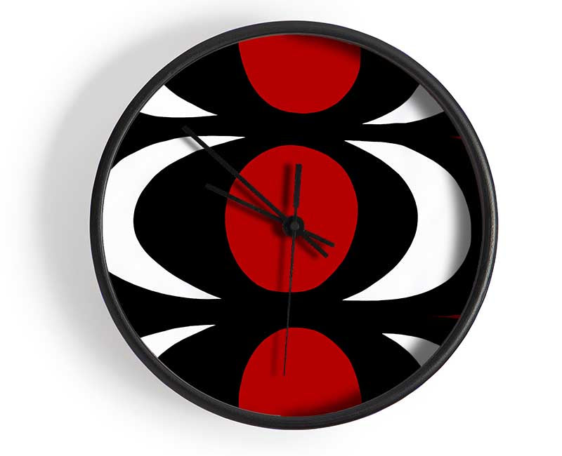 Space In Time Red Clock - Wallart-Direct UK