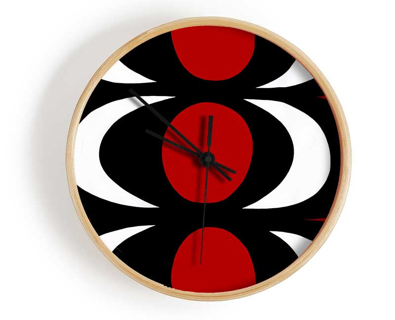 Space In Time Red Clock - Wallart-Direct UK