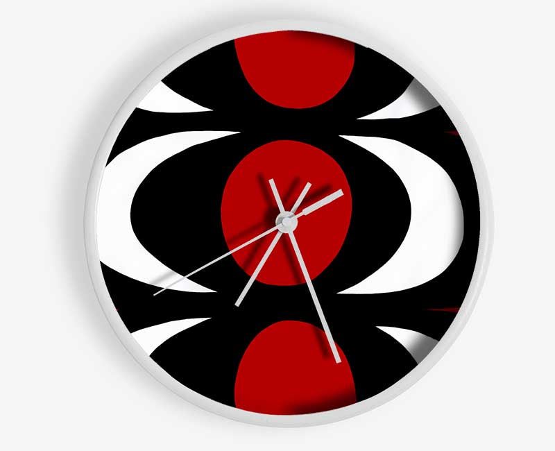 Space In Time Red Clock - Wallart-Direct UK