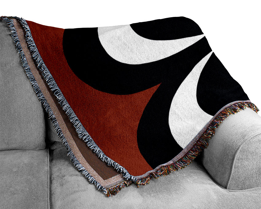 Space In Time Red Woven Blanket