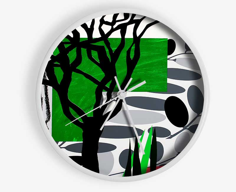 Psychedelic Garden Clock - Wallart-Direct UK