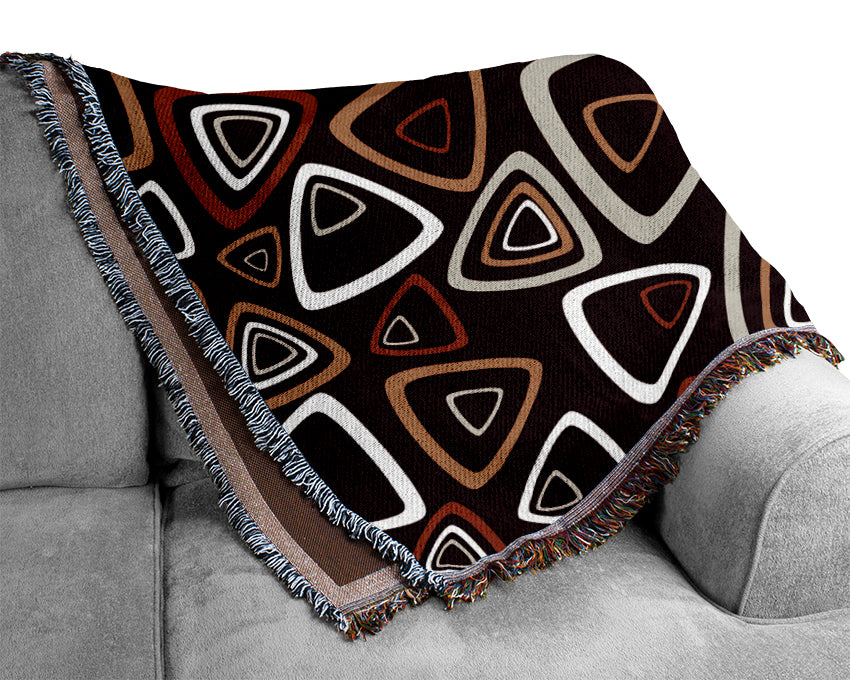 Triangle Infusion Red Woven Blanket