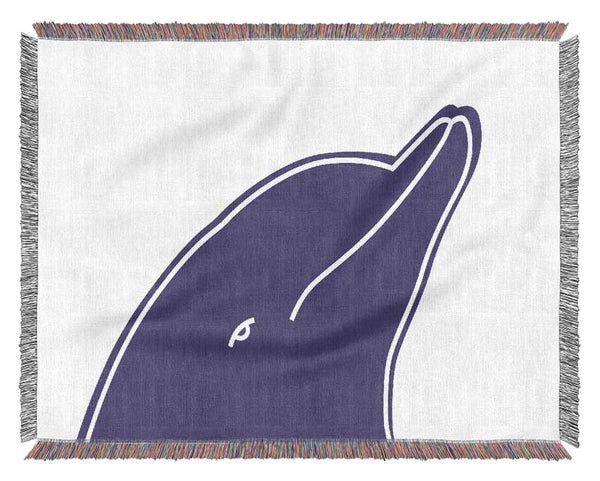 Purple Dolphin Woven Blanket