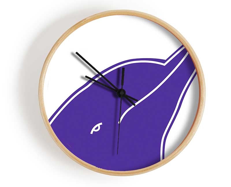 Purple Dolphin Clock - Wallart-Direct UK