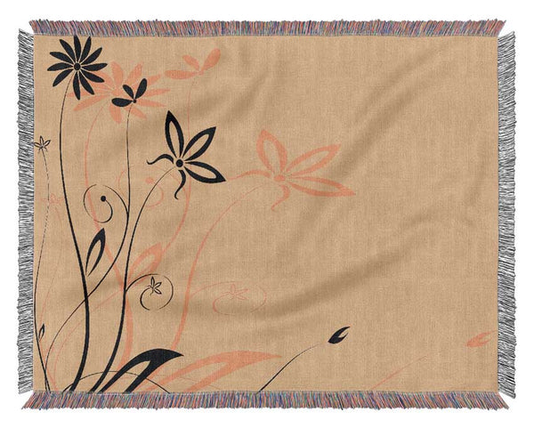 Olive Flower Whisper Woven Blanket
