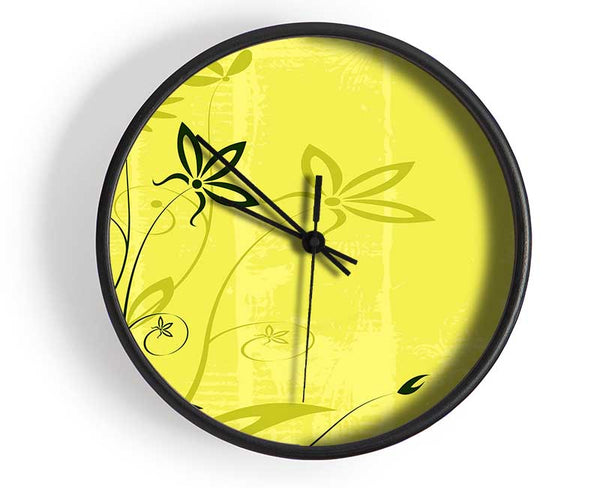 Olive Flower Whisper Clock - Wallart-Direct UK