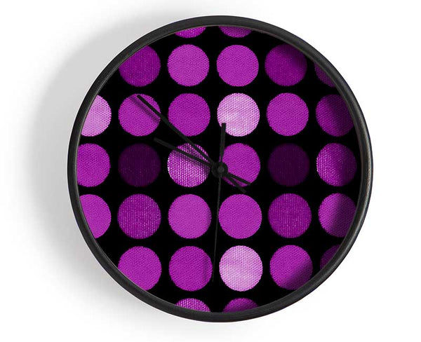 Purple Circles Clock - Wallart-Direct UK