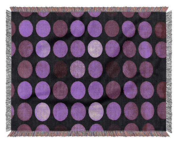 Purple Circles Woven Blanket