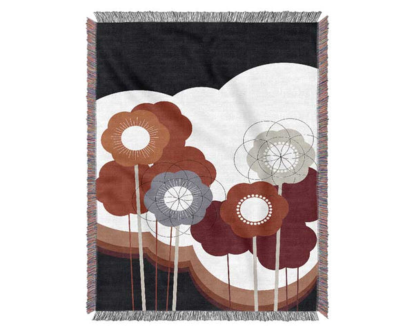Flower Stem Cloud Woven Blanket