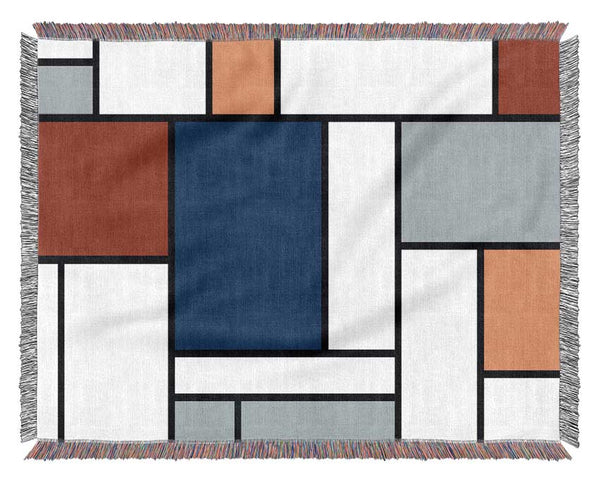 Rectangles Of Colour Woven Blanket