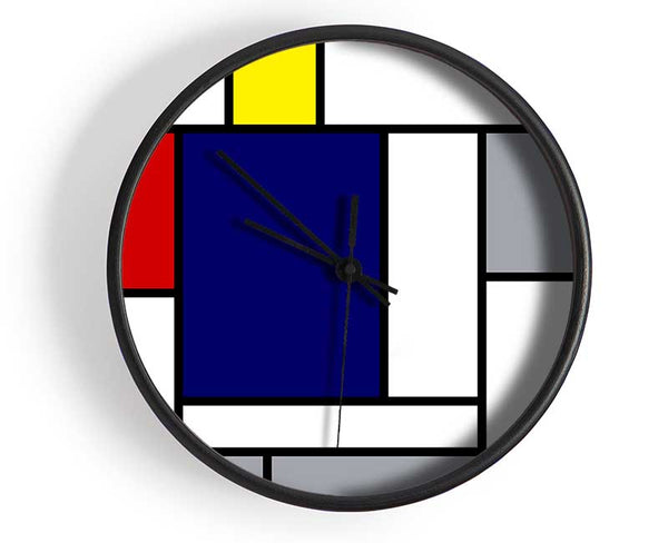 Rectangles Of Colour Clock - Wallart-Direct UK