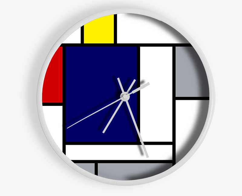 Rectangles Of Colour Clock - Wallart-Direct UK