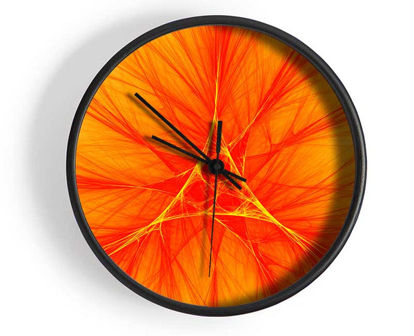 Triangle Of Life Orange Clock - Wallart-Direct UK