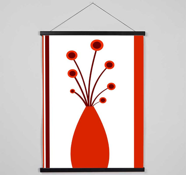 Vase Of Orange Flowers Hanging Poster - Wallart-Direct UK