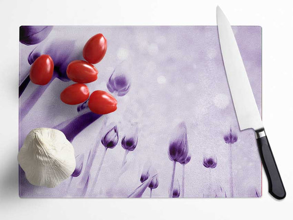 Attention Lilac Glass Chopping Board