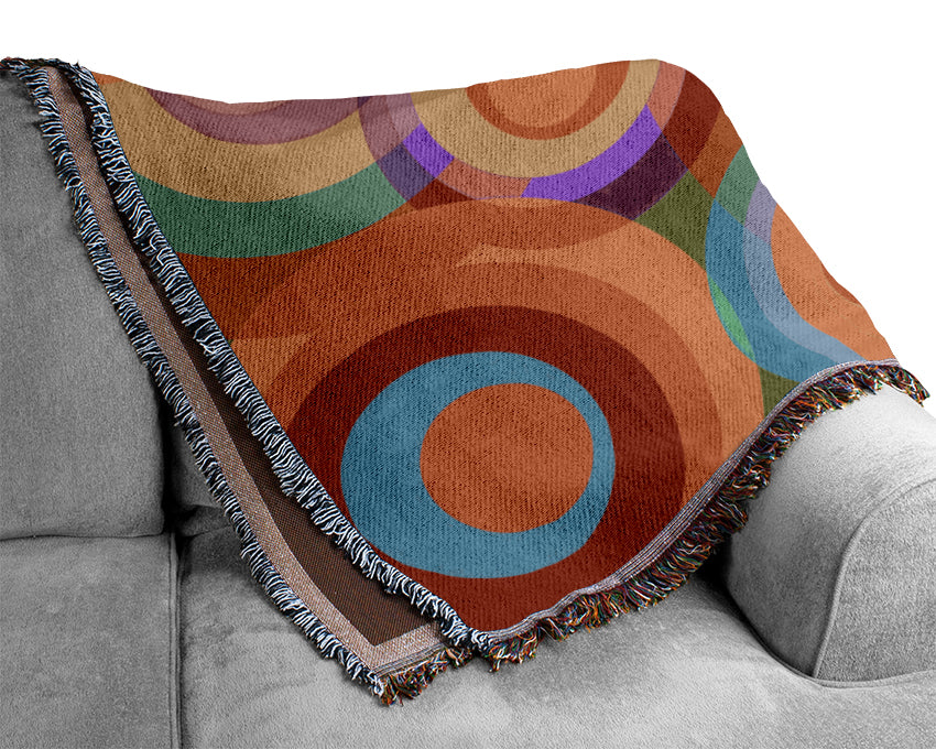 Psychedelic Rainbows Woven Blanket