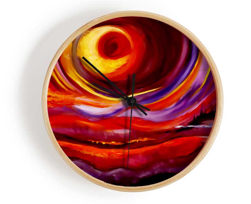 The Distant Planet Ocean Rainbow Clock - Wallart-Direct UK