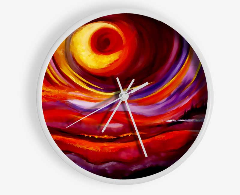 The Distant Planet Ocean Rainbow Clock - Wallart-Direct UK