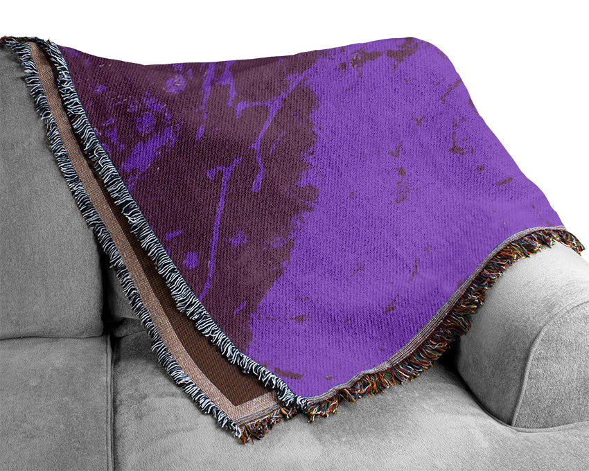 Purple On Purple Woven Blanket