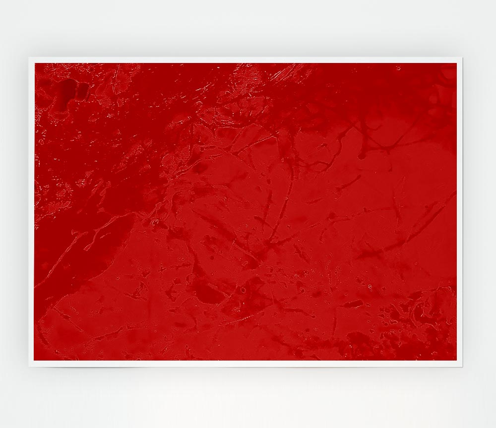 Just Red Print Poster Wall Art