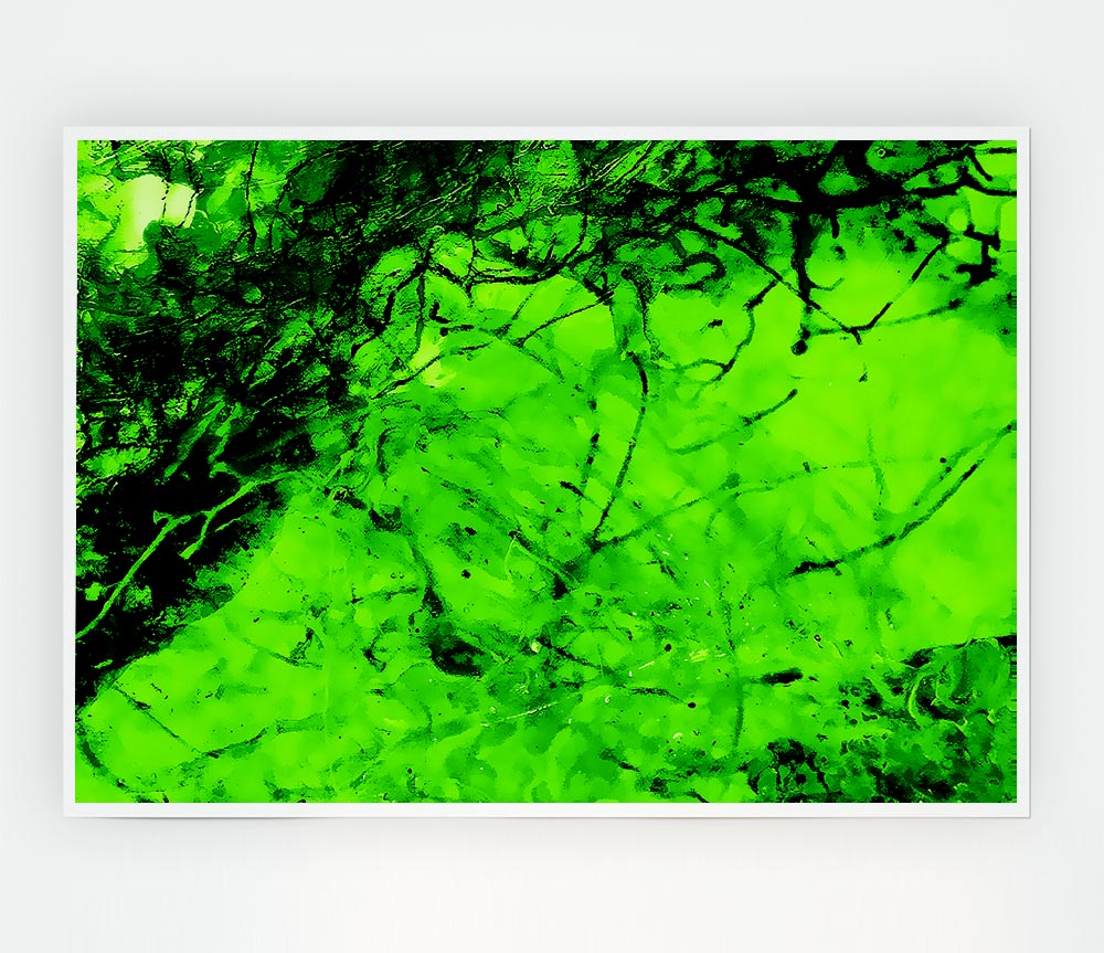 Green Branches In The Wind Print Poster Wall Art