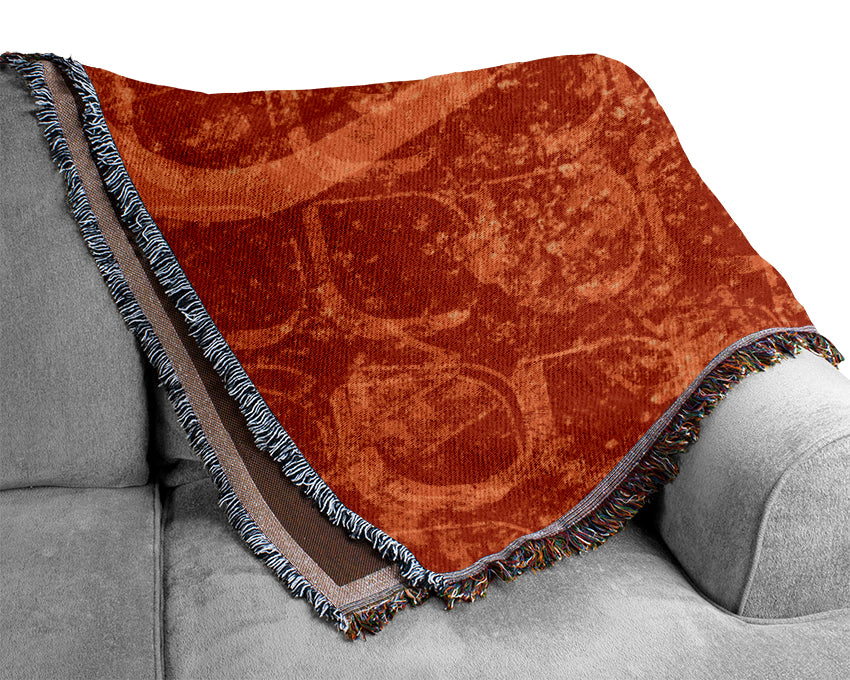 Union Of Orange Woven Blanket