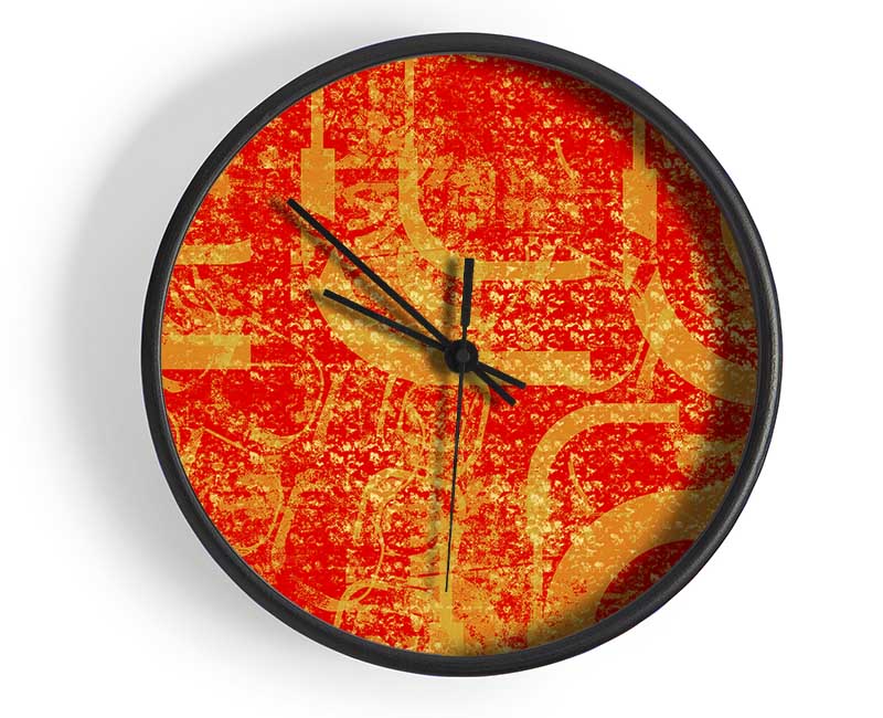 Union Of Orange Clock - Wallart-Direct UK