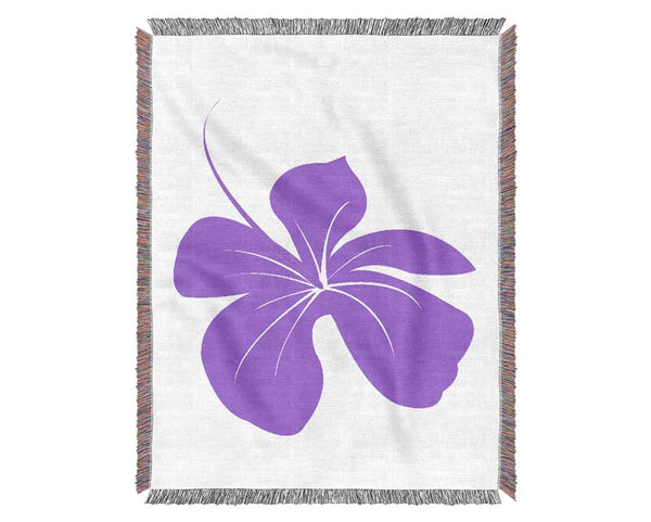 Purple Bloom Woven Blanket
