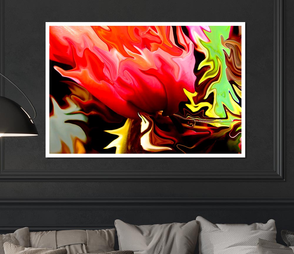 Floral Fury Print Poster Wall Art