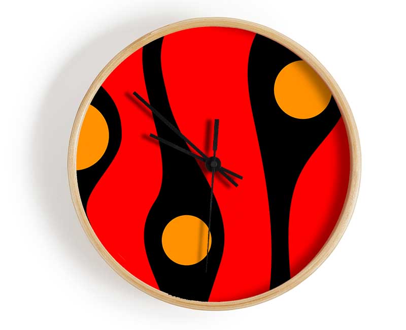 Red Fish Ocean Clock - Wallart-Direct UK