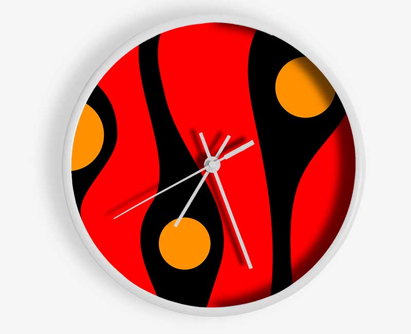 Red Fish Ocean Clock - Wallart-Direct UK