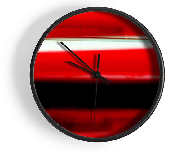 Red Ocean Abstract Clock - Wallart-Direct UK