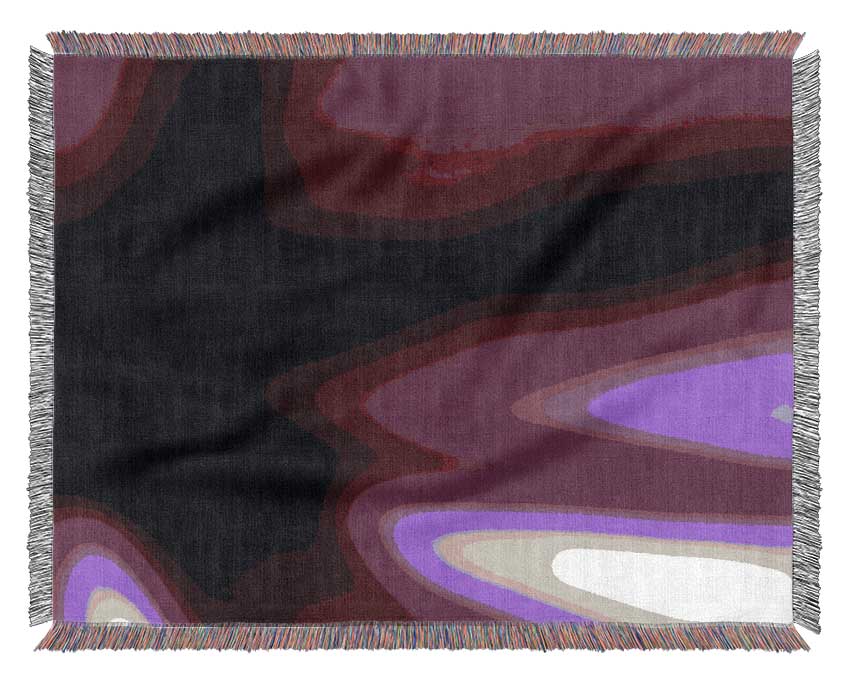 Time-Line Purple Woven Blanket