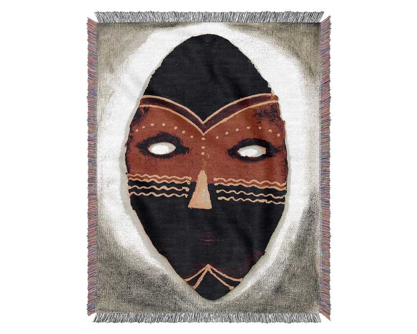 Tribal Mask Woven Blanket