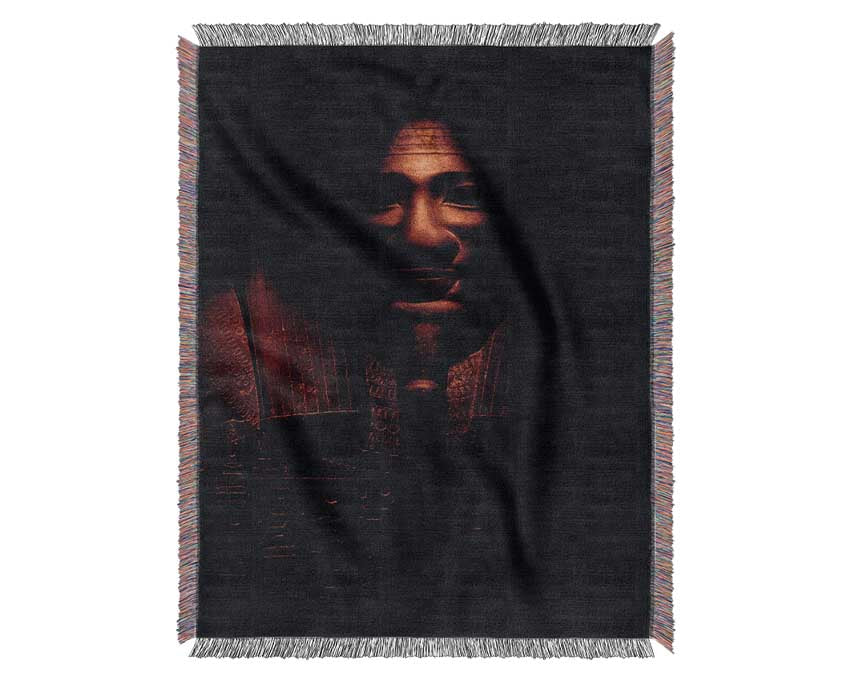 Red Warrior Woven Blanket