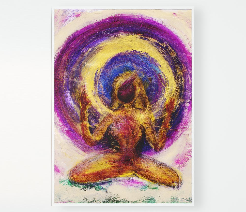 Zen The Spinning Wheel Of Life Pinks Print Poster Wall Art