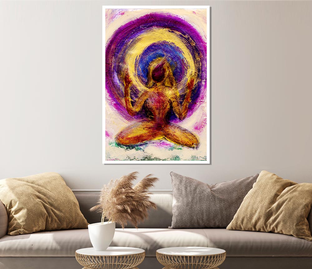 Zen The Spinning Wheel Of Life Pinks Print Poster Wall Art