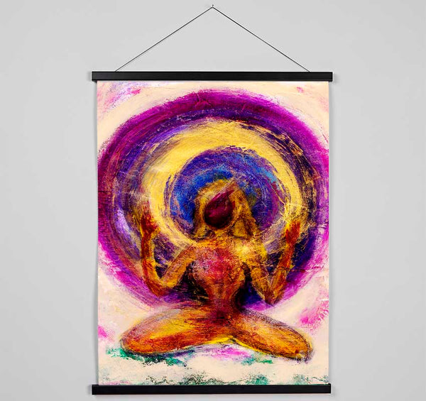 Zen The Spinning Wheel Of Life Pinks Hanging Poster - Wallart-Direct UK