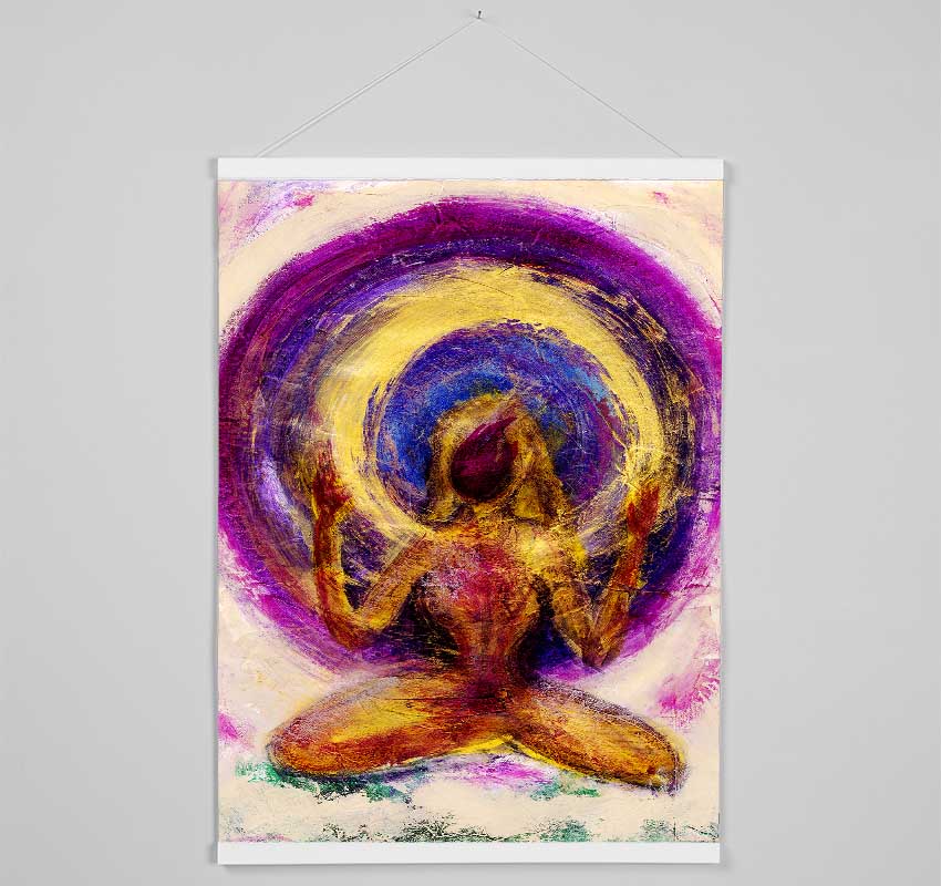 Zen The Spinning Wheel Of Life Pinks Hanging Poster - Wallart-Direct UK