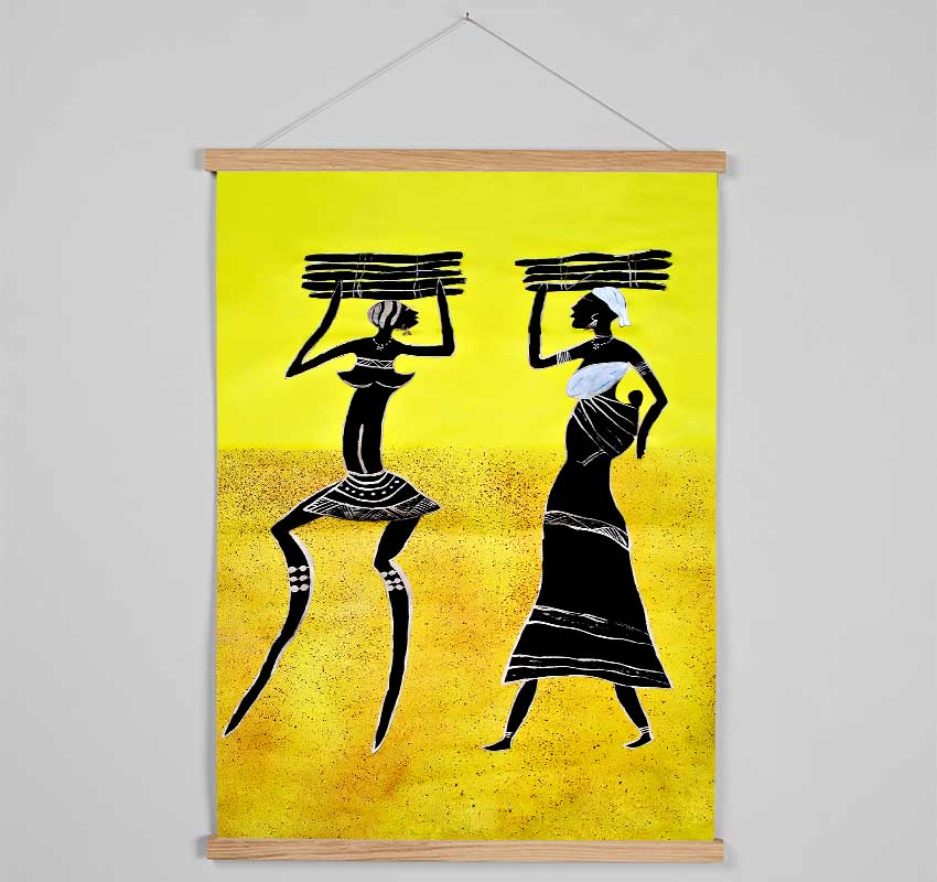 African Collecting The Crops Hanging Poster - Wallart-Direct UK