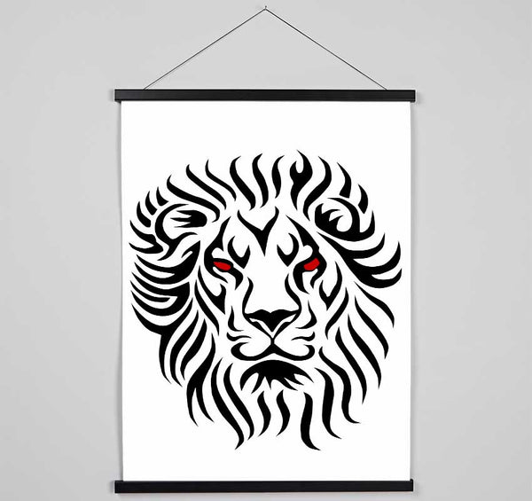 Fierce Lion Eyes Hanging Poster - Wallart-Direct UK
