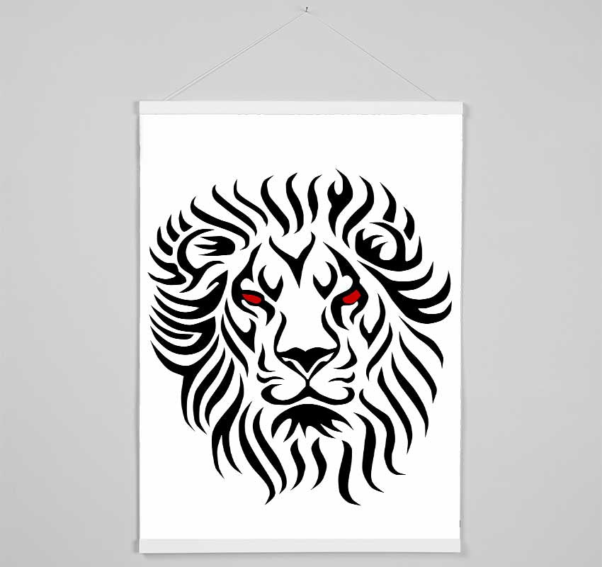 Fierce Lion Eyes Hanging Poster - Wallart-Direct UK