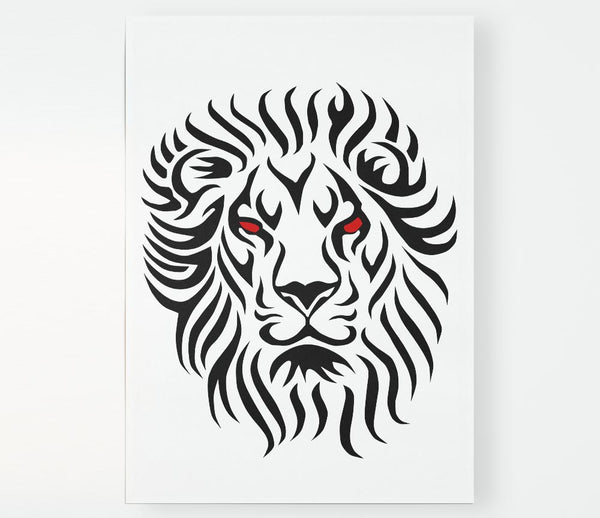Fierce Lion Eyes Print Poster Wall Art