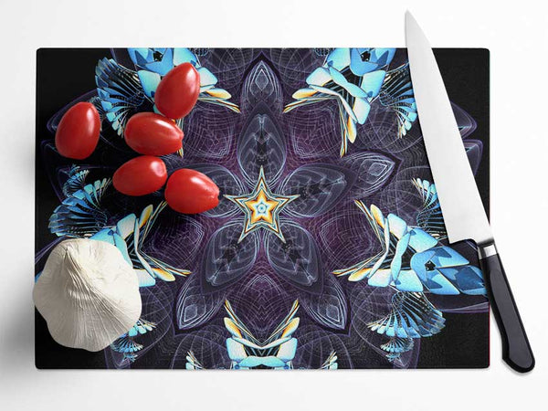 Sacred Geometry Glass Chopping Board