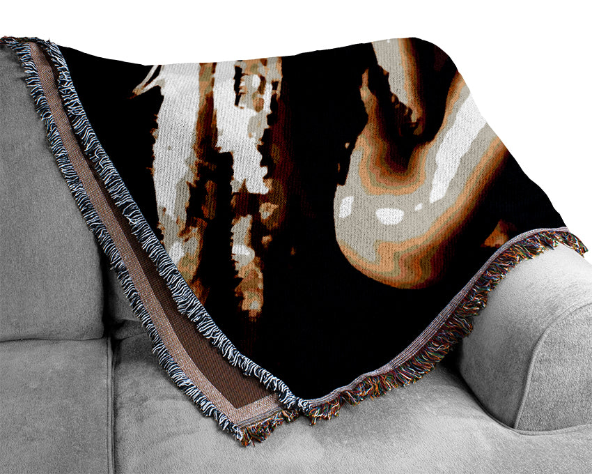 Naked Angel Chocolate Woven Blanket