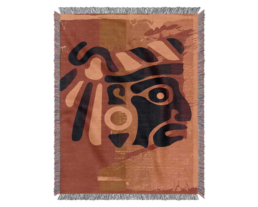 Tribal Face Woven Blanket