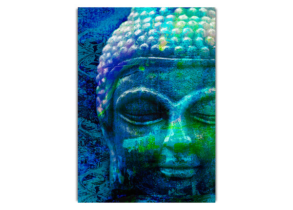 Retro Blue Green Buddha