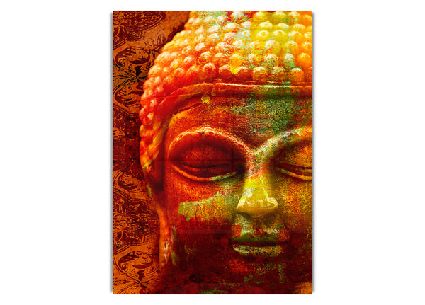 Retro orange gelb Buddha