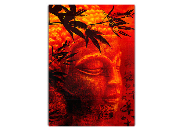 Bambus Buddha gebranntes Orange